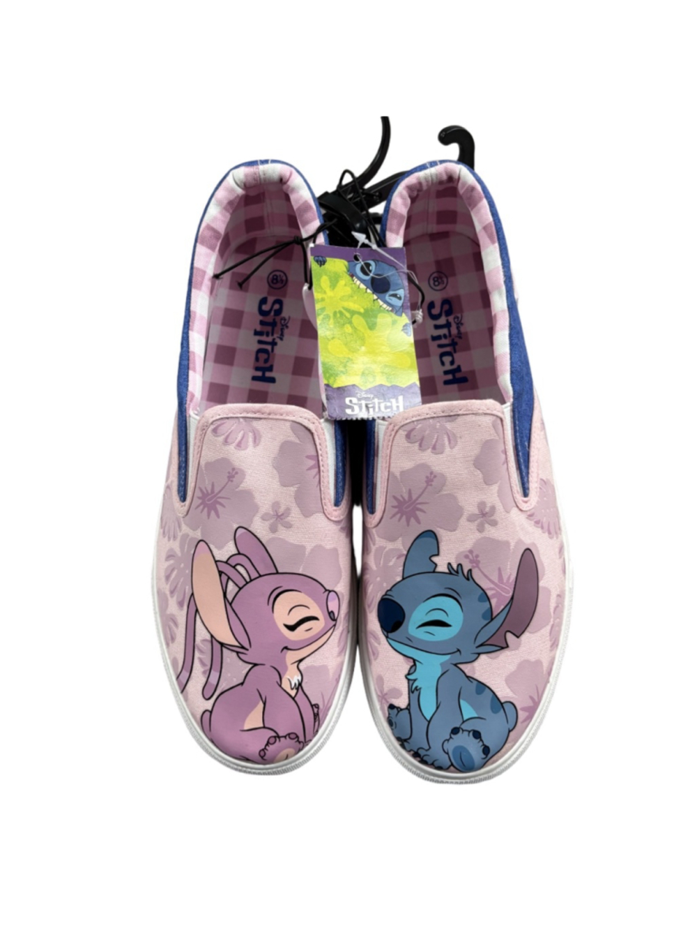 Disney Stitch Angel Platform Slip On Shoes Womens 8.5 Pink Kawaii NWT